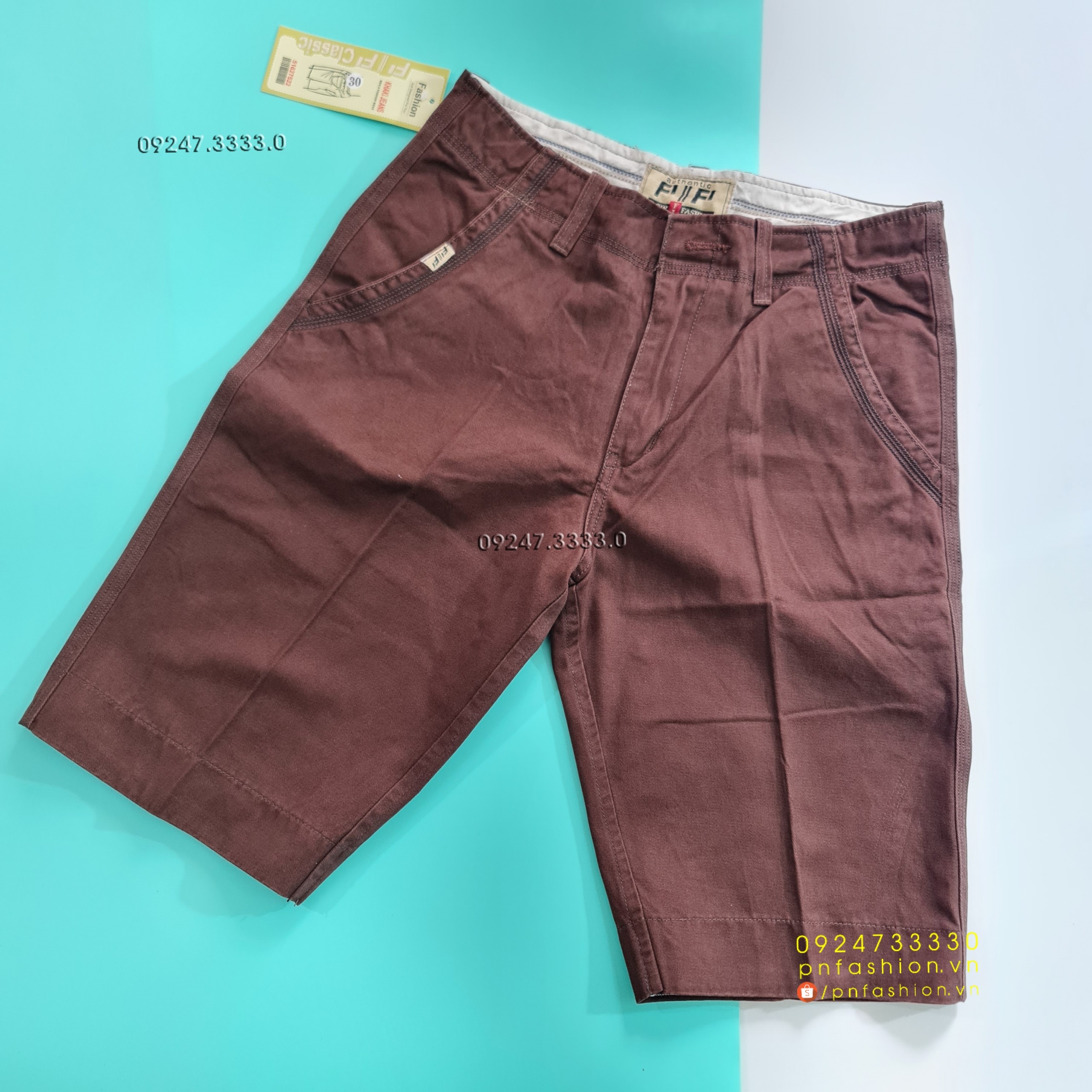 [30] Quần short nam Kaki cao cấp - PN241121-S30
