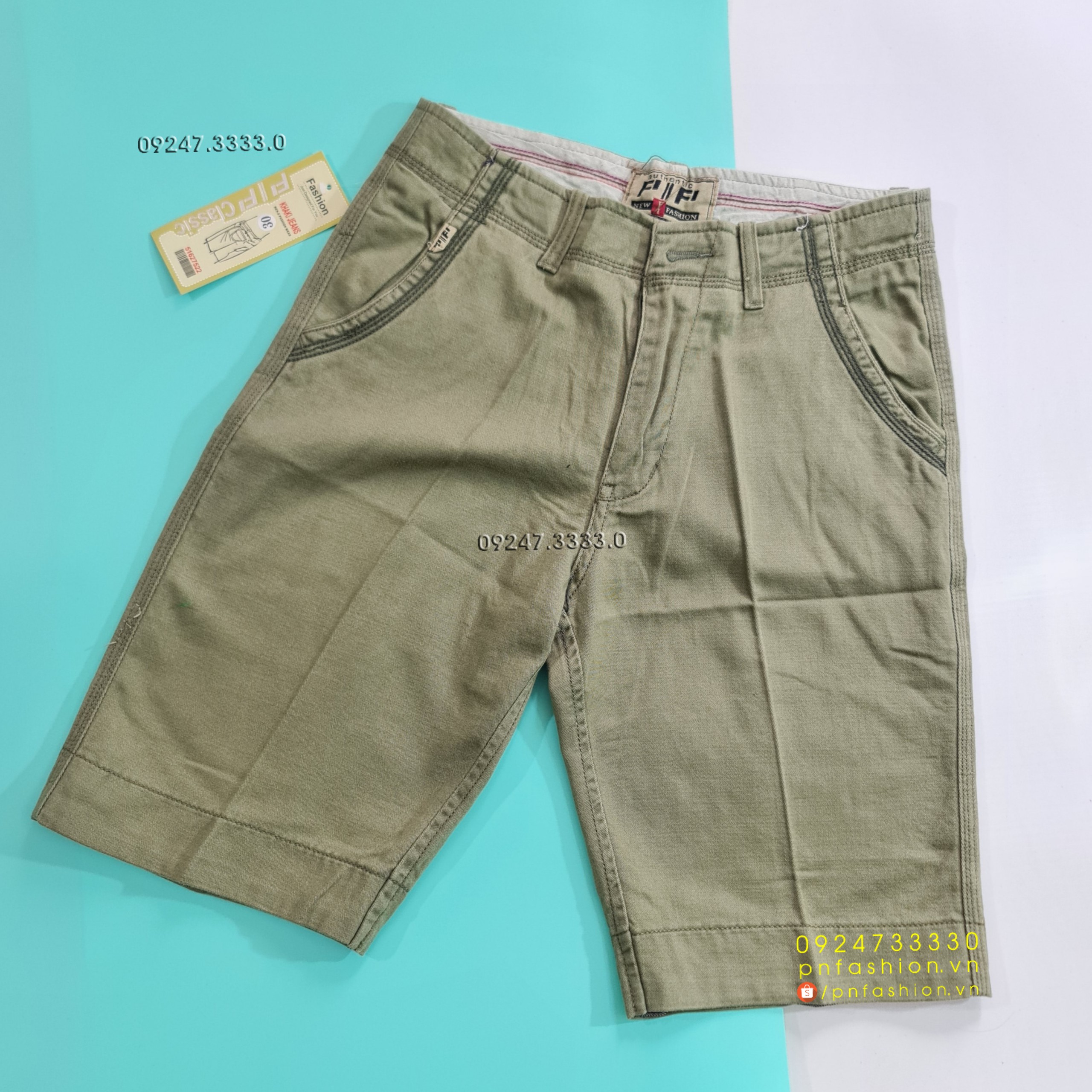 [30] Quần short nam Kaki cao cấp - PN241121-S30
