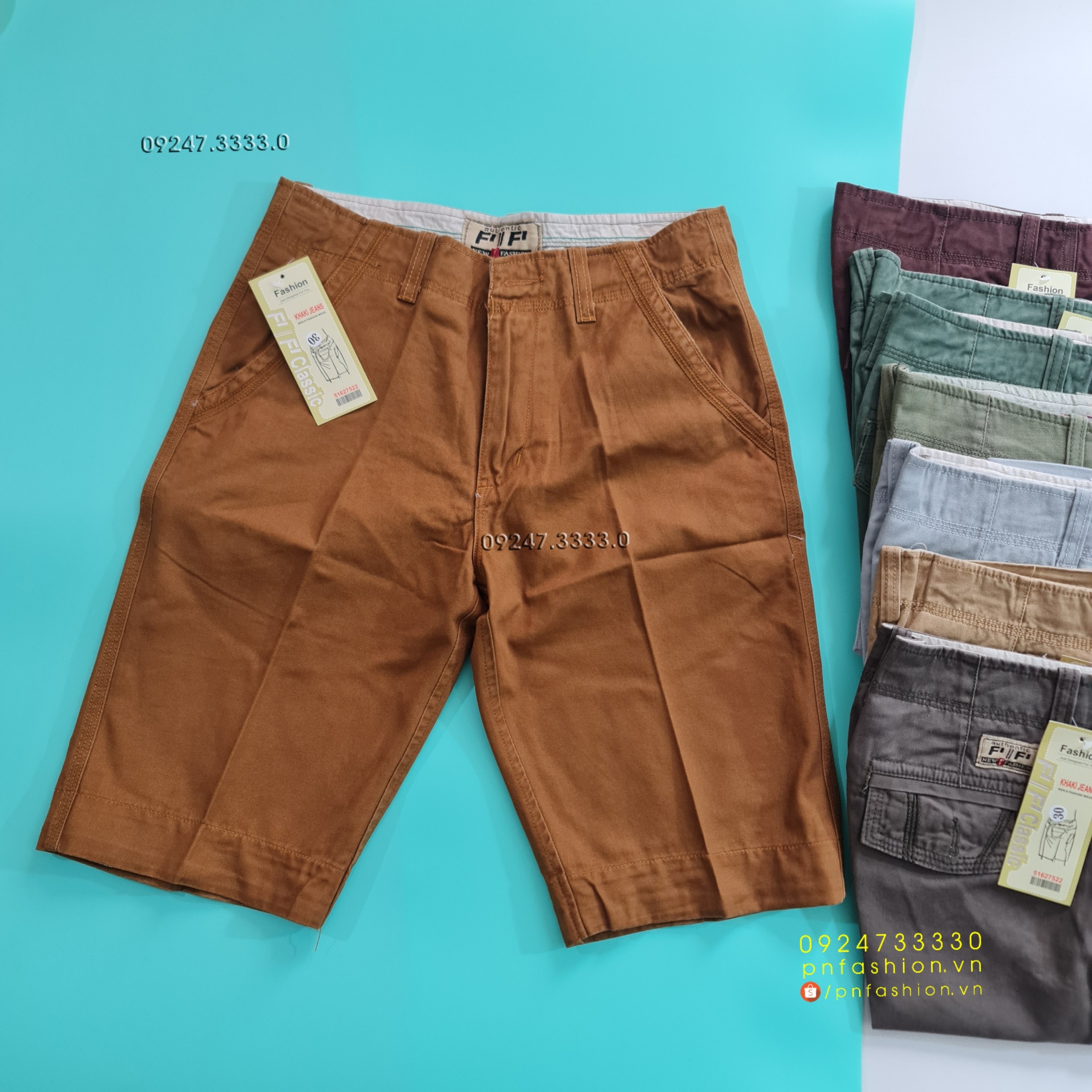 [30] Quần short nam Kaki cao cấp - PN241121-S30