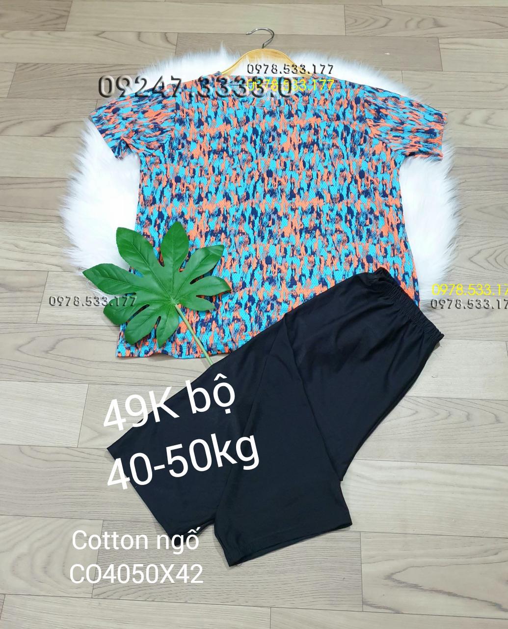  [40-50kg] Bộ mặc nhà Cotton ngố trẻ trung sale rẻ - CO4050X42