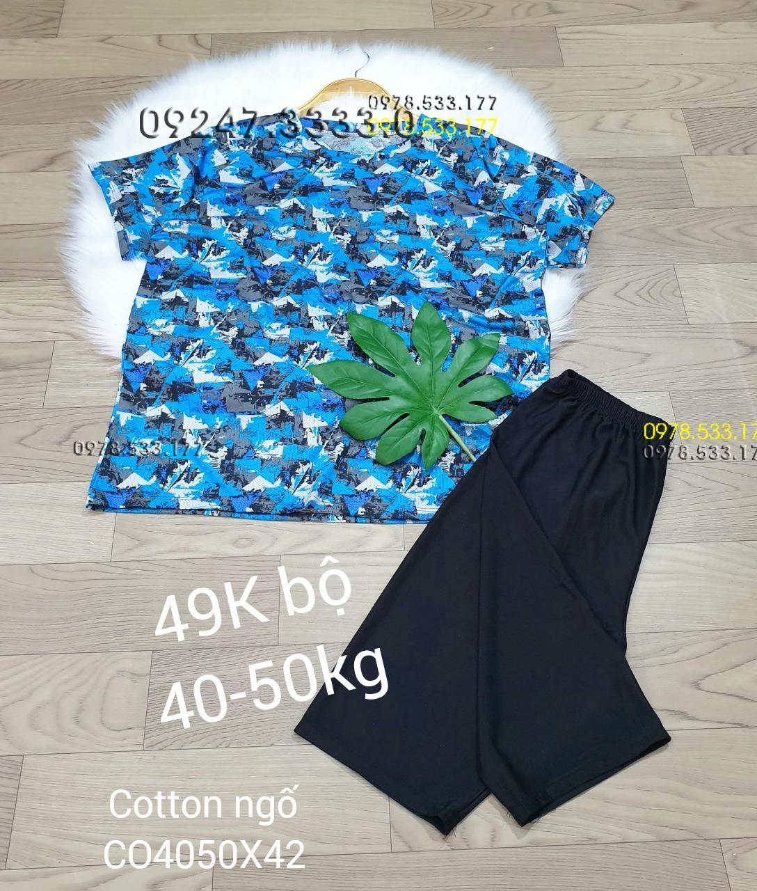  [40-50kg] Bộ mặc nhà Cotton ngố trẻ trung sale rẻ - CO4050X42