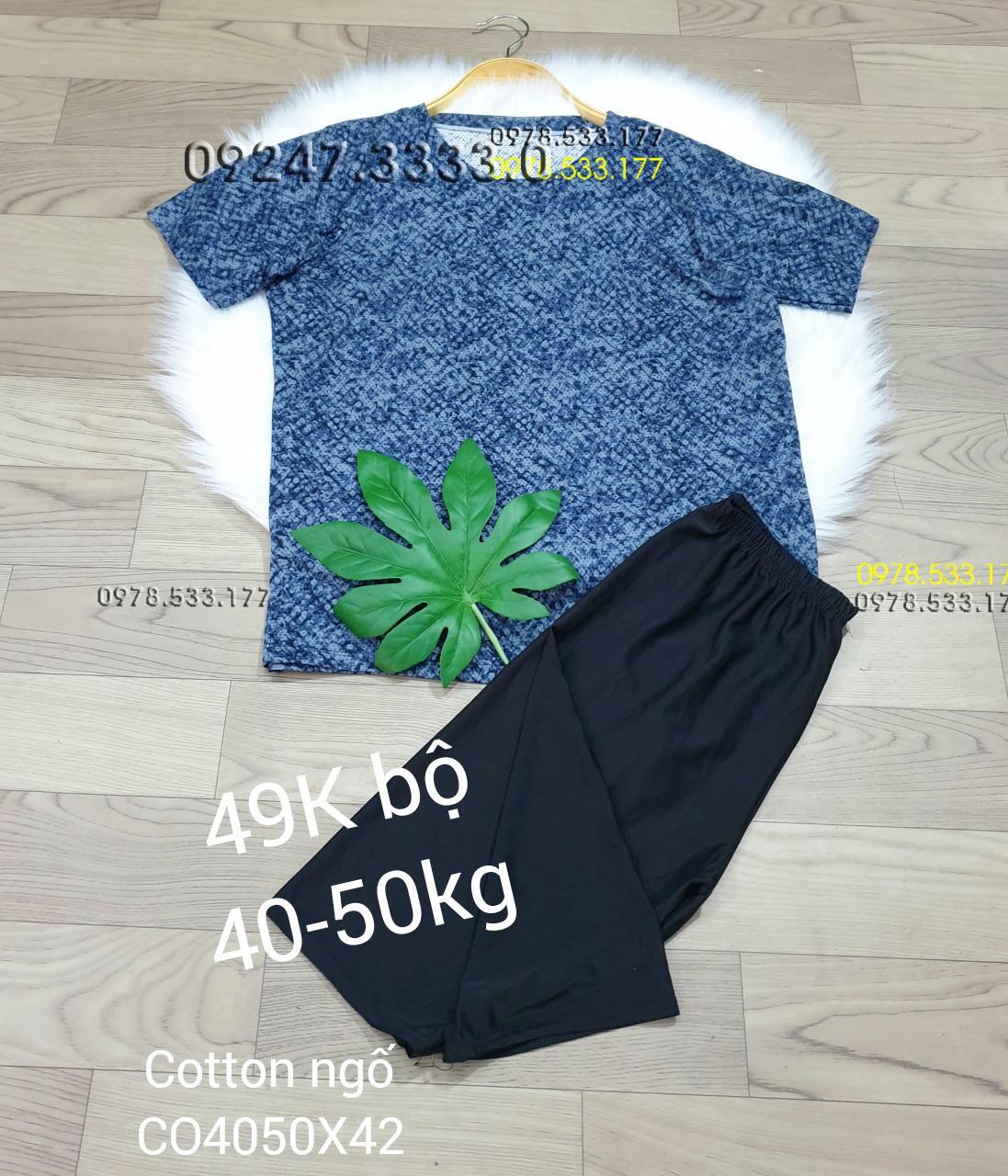  [40-50kg] Bộ mặc nhà Cotton ngố trẻ trung sale rẻ - CO4050X42