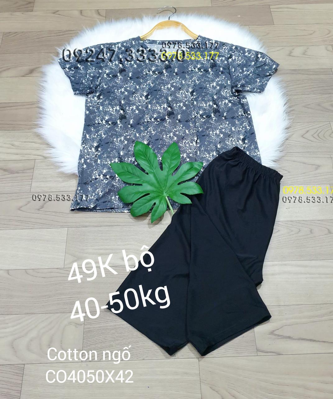  [40-50kg] Bộ mặc nhà Cotton ngố trẻ trung sale rẻ - CO4050X42