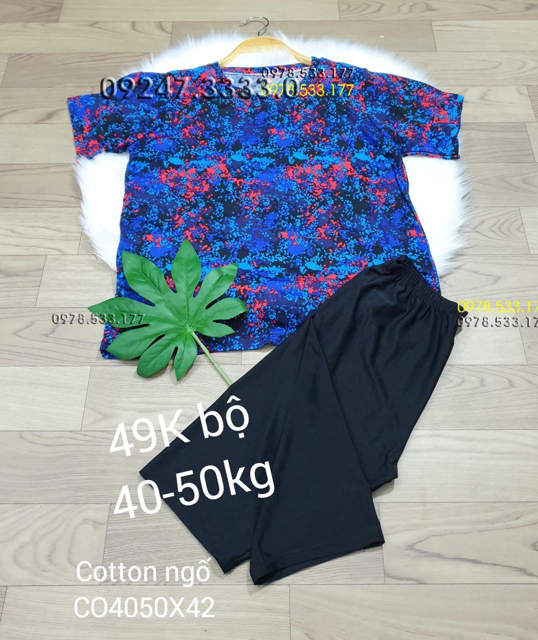  [40-50kg] Bộ mặc nhà Cotton ngố trẻ trung sale rẻ - CO4050X42
