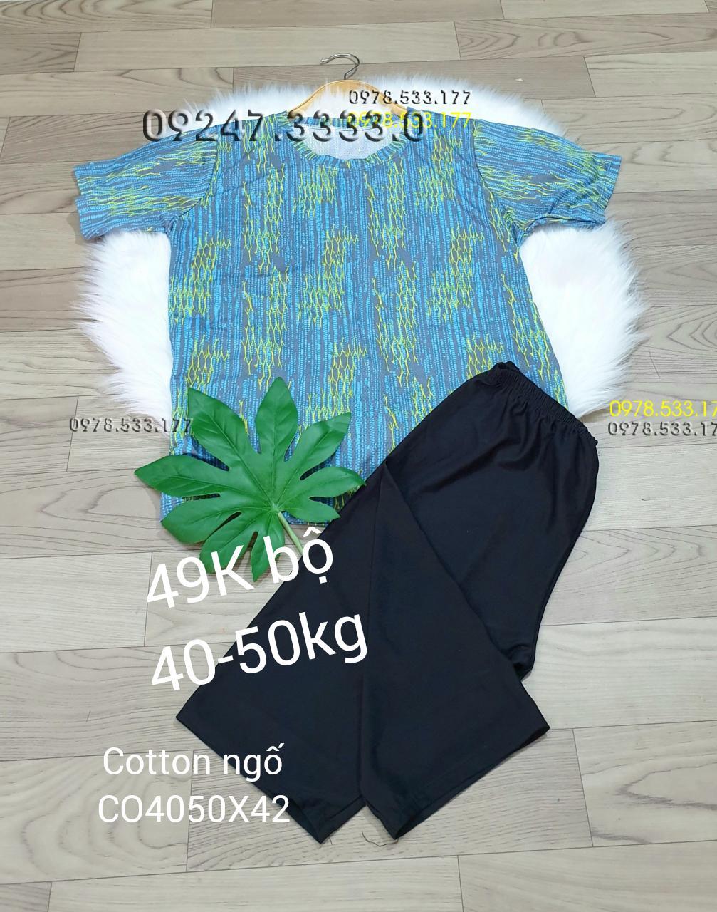  [40-50kg] Bộ mặc nhà Cotton ngố trẻ trung sale rẻ - CO4050X42