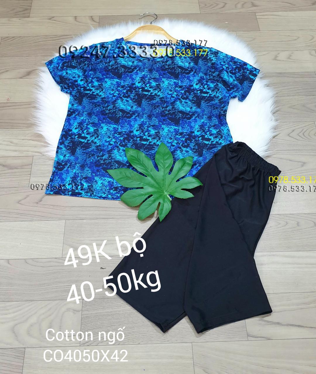  [40-50kg] Bộ mặc nhà Cotton ngố trẻ trung sale rẻ - CO4050X42