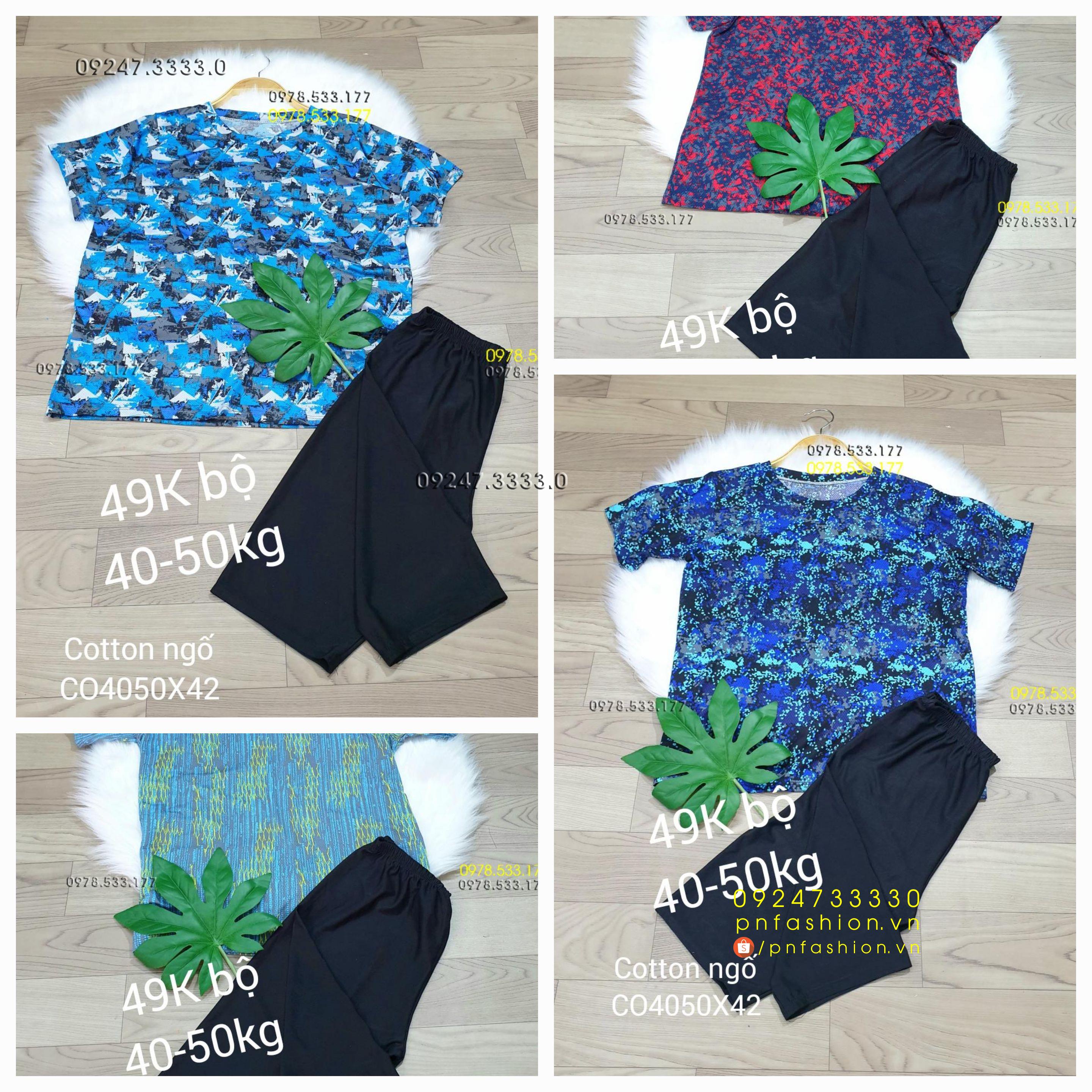  [40-50kg] Bộ mặc nhà Cotton ngố trẻ trung sale rẻ - CO4050X42