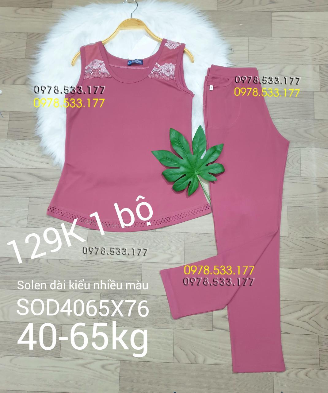 [40-65kg] Sỉ Đồ bộ mặc nhà thun solen phối kiểu đẹp - SOD4065X76