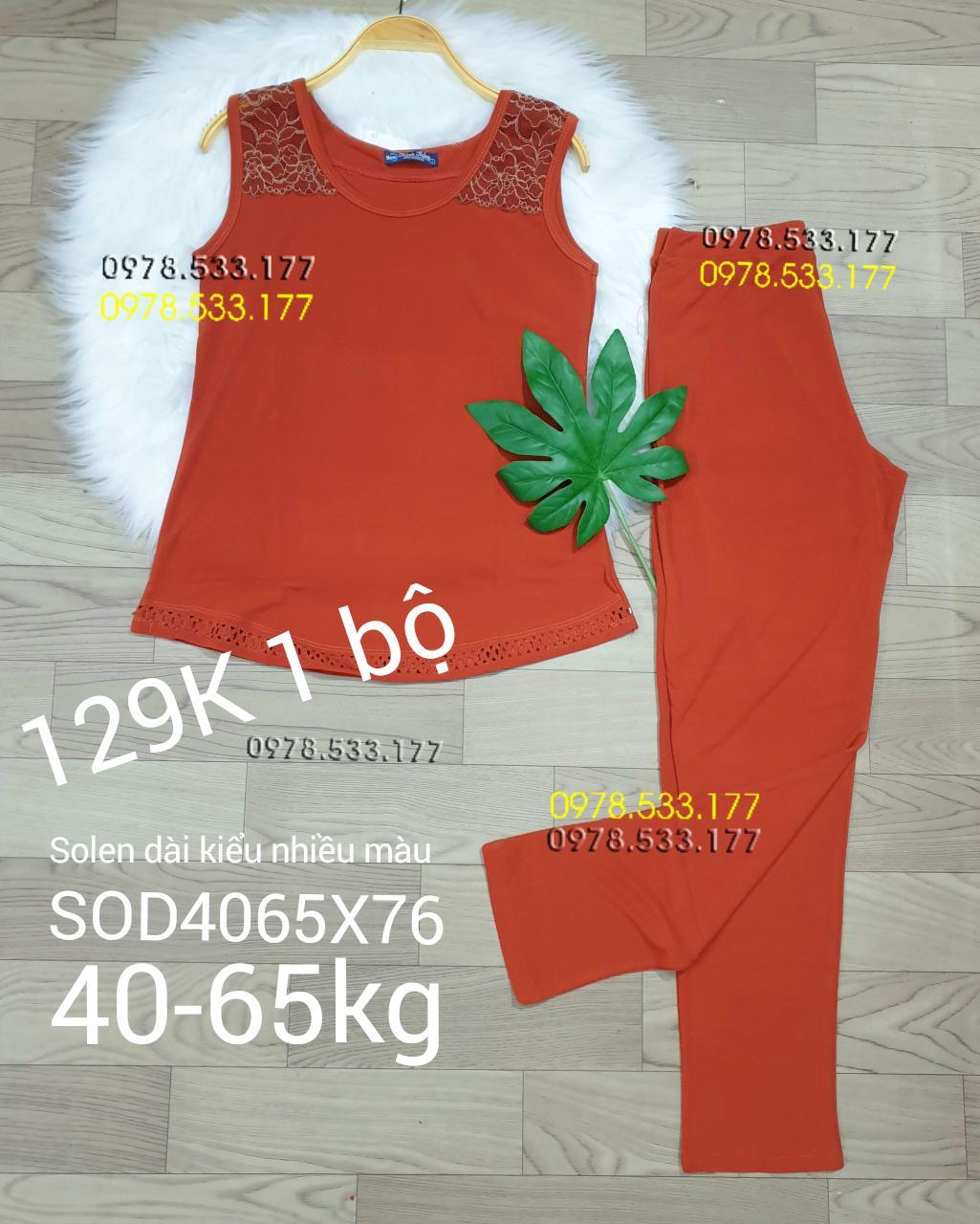 [40-65kg] Sỉ Đồ bộ mặc nhà thun solen phối kiểu đẹp - SOD4065X76