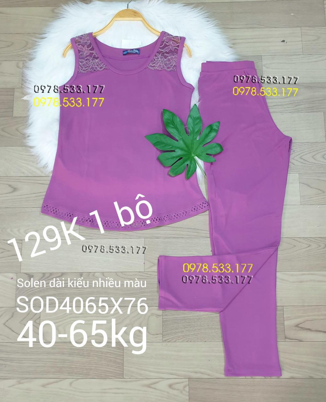 [40-65kg] Sỉ Đồ bộ mặc nhà thun solen phối kiểu đẹp - SOD4065X76