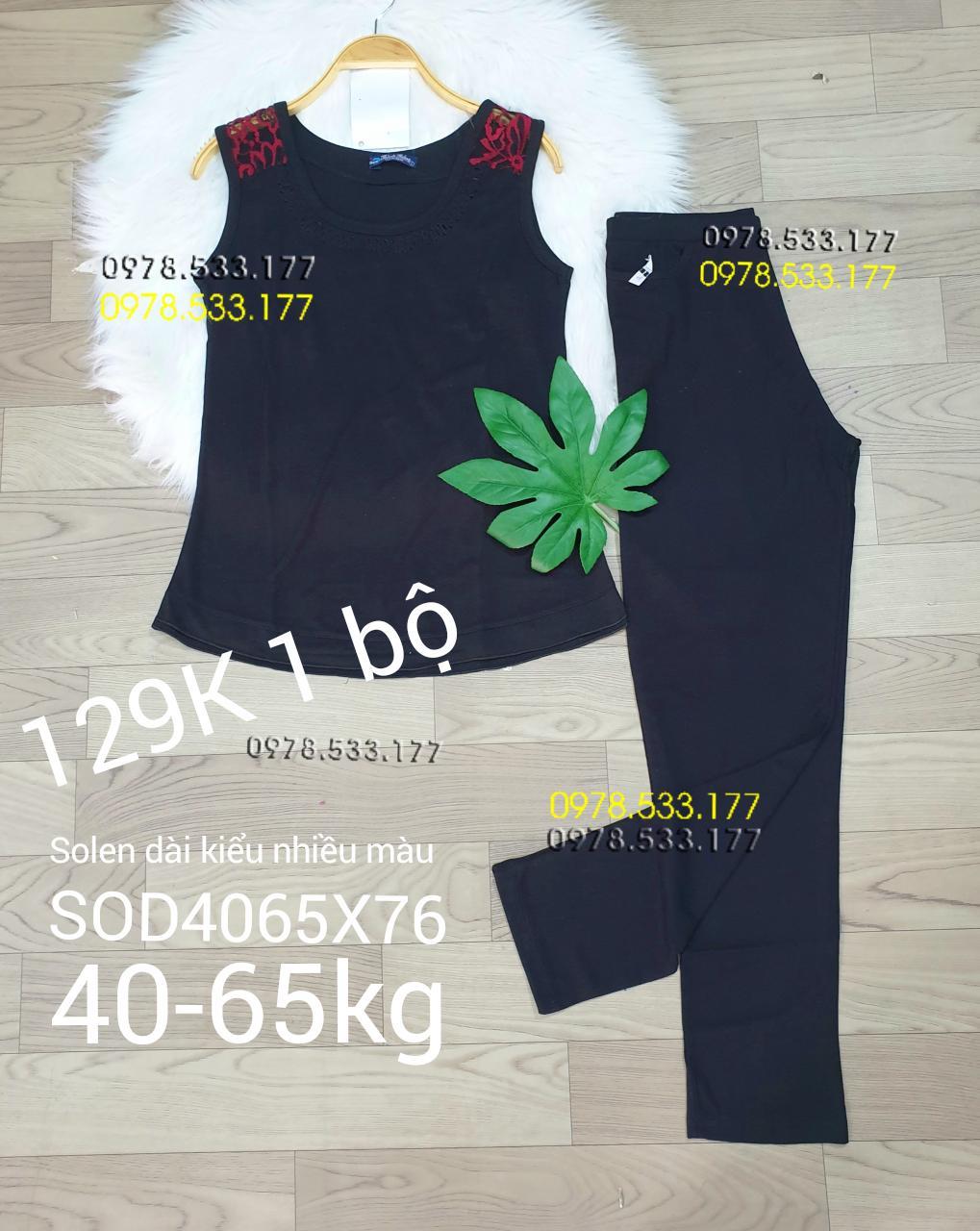 [40-65kg] Sỉ Đồ bộ mặc nhà thun solen phối kiểu đẹp - SOD4065X76