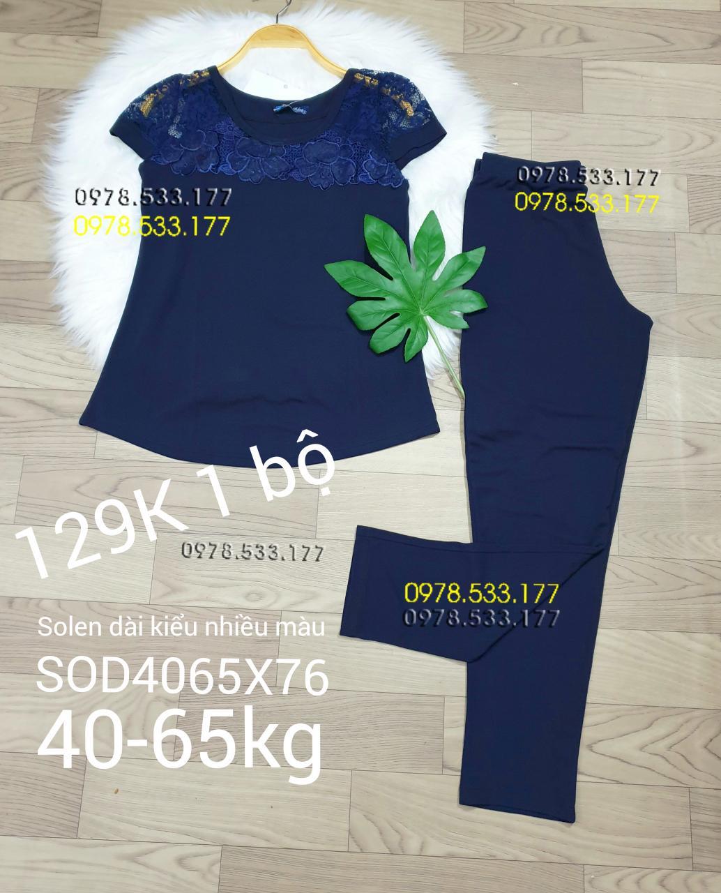 [40-65kg] Sỉ Đồ bộ mặc nhà thun solen phối kiểu đẹp - SOD4065X76