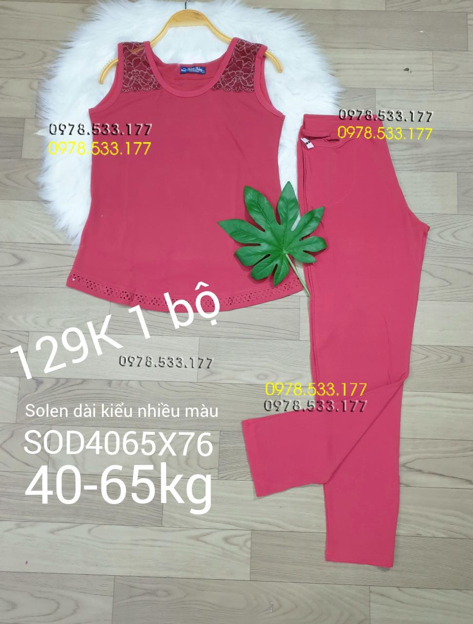 [40-65kg] Sỉ Đồ bộ mặc nhà thun solen phối kiểu đẹp - SOD4065X76