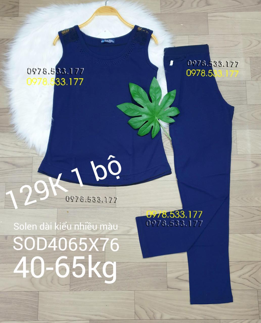 [40-65kg] Sỉ Đồ bộ mặc nhà thun solen phối kiểu đẹp - SOD4065X76