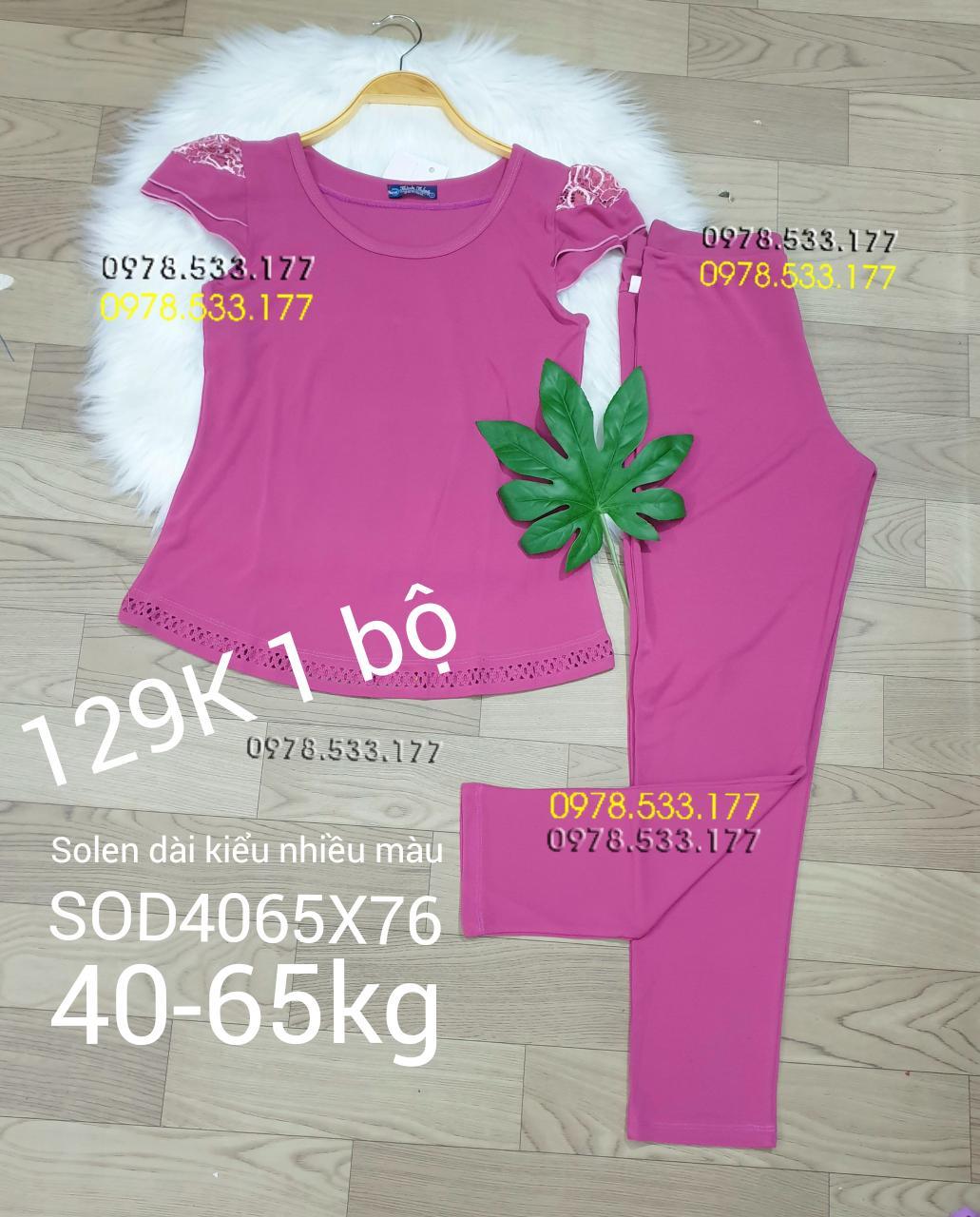 [40-65kg] Sỉ Đồ bộ mặc nhà thun solen phối kiểu đẹp - SOD4065X76