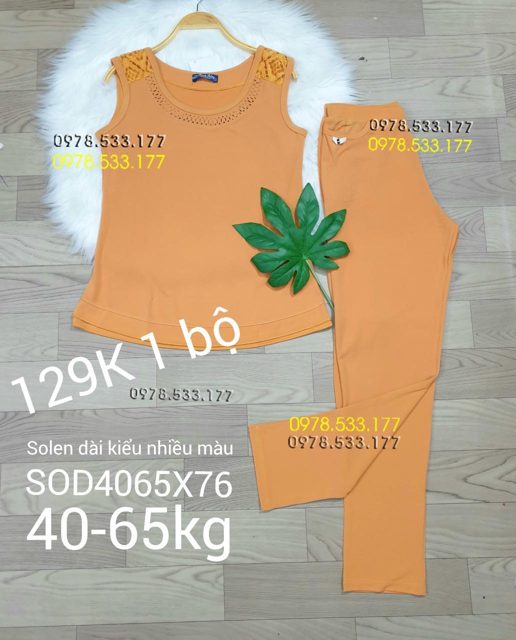 [40-65kg] Sỉ Đồ bộ mặc nhà thun solen phối kiểu đẹp - SOD4065X76
