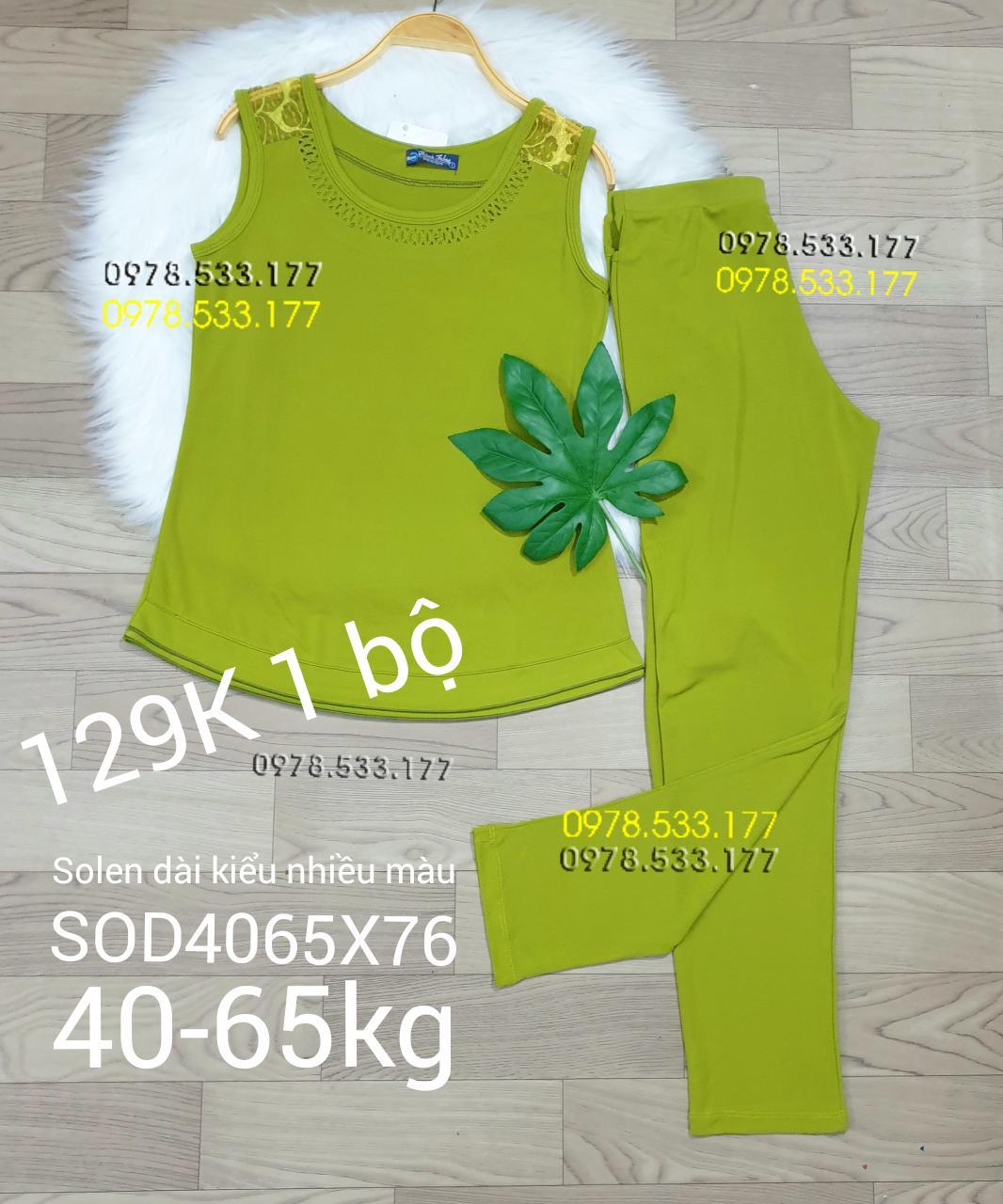 [40-65kg] Sỉ Đồ bộ mặc nhà thun solen phối kiểu đẹp - SOD4065X76