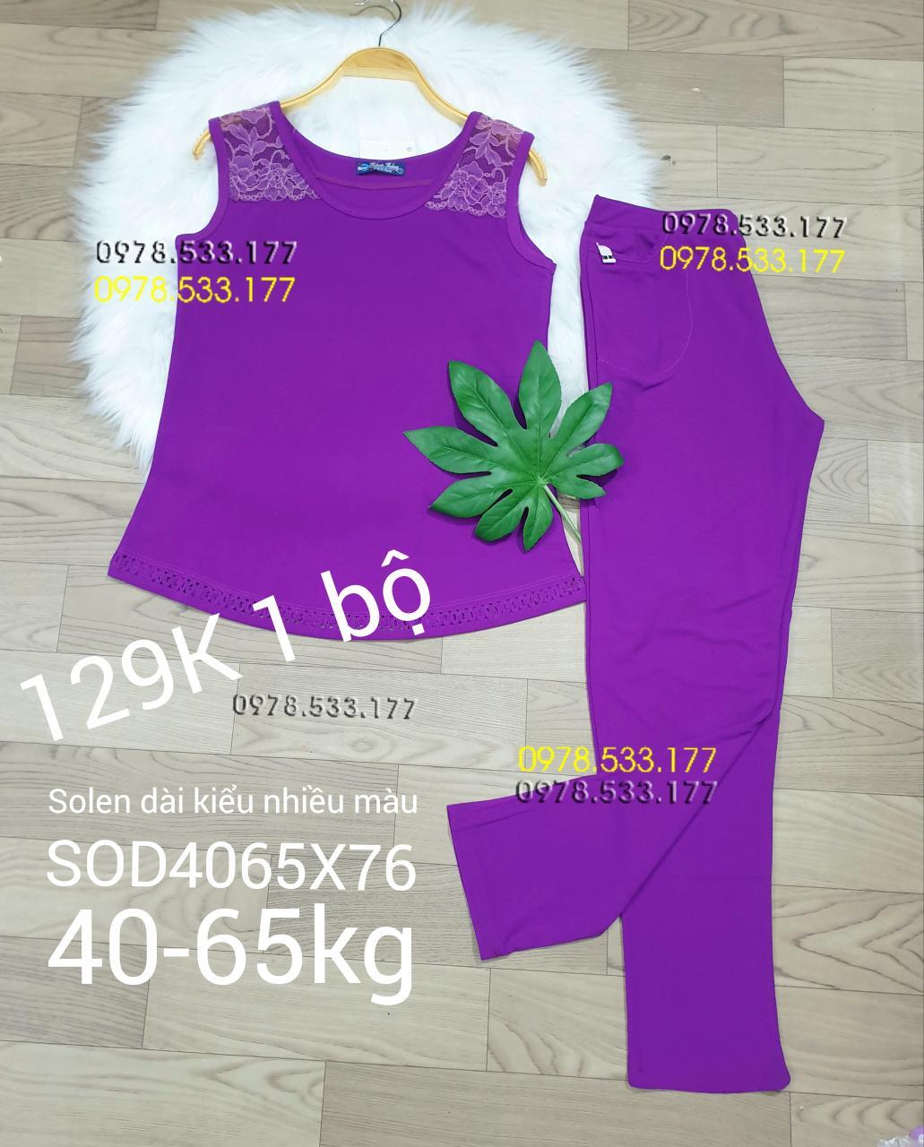 [40-65kg] Sỉ Đồ bộ mặc nhà thun solen phối kiểu đẹp - SOD4065X76