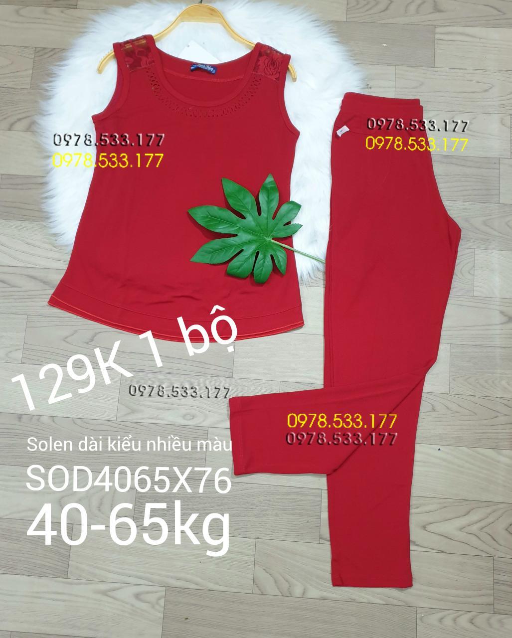 [40-65kg] Sỉ Đồ bộ mặc nhà thun solen phối kiểu đẹp - SOD4065X76