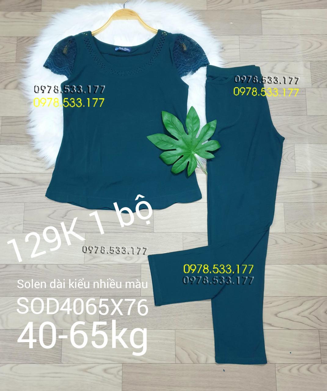 [40-65kg] Sỉ Đồ bộ mặc nhà thun solen phối kiểu đẹp - SOD4065X76