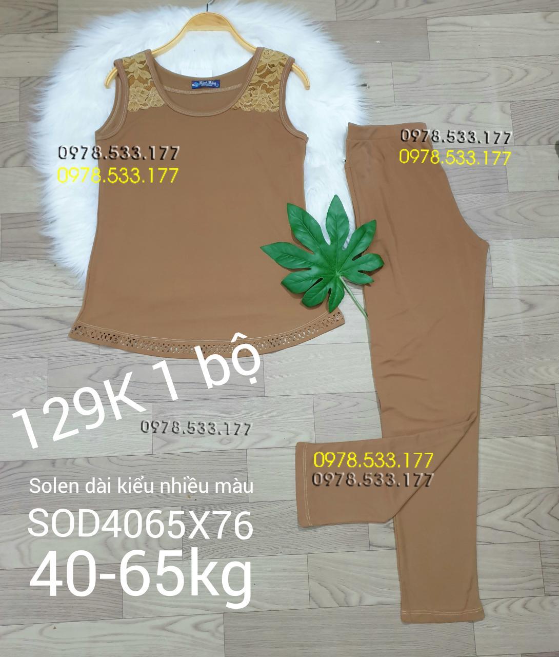 [40-65kg] Sỉ Đồ bộ mặc nhà thun solen phối kiểu đẹp - SOD4065X76
