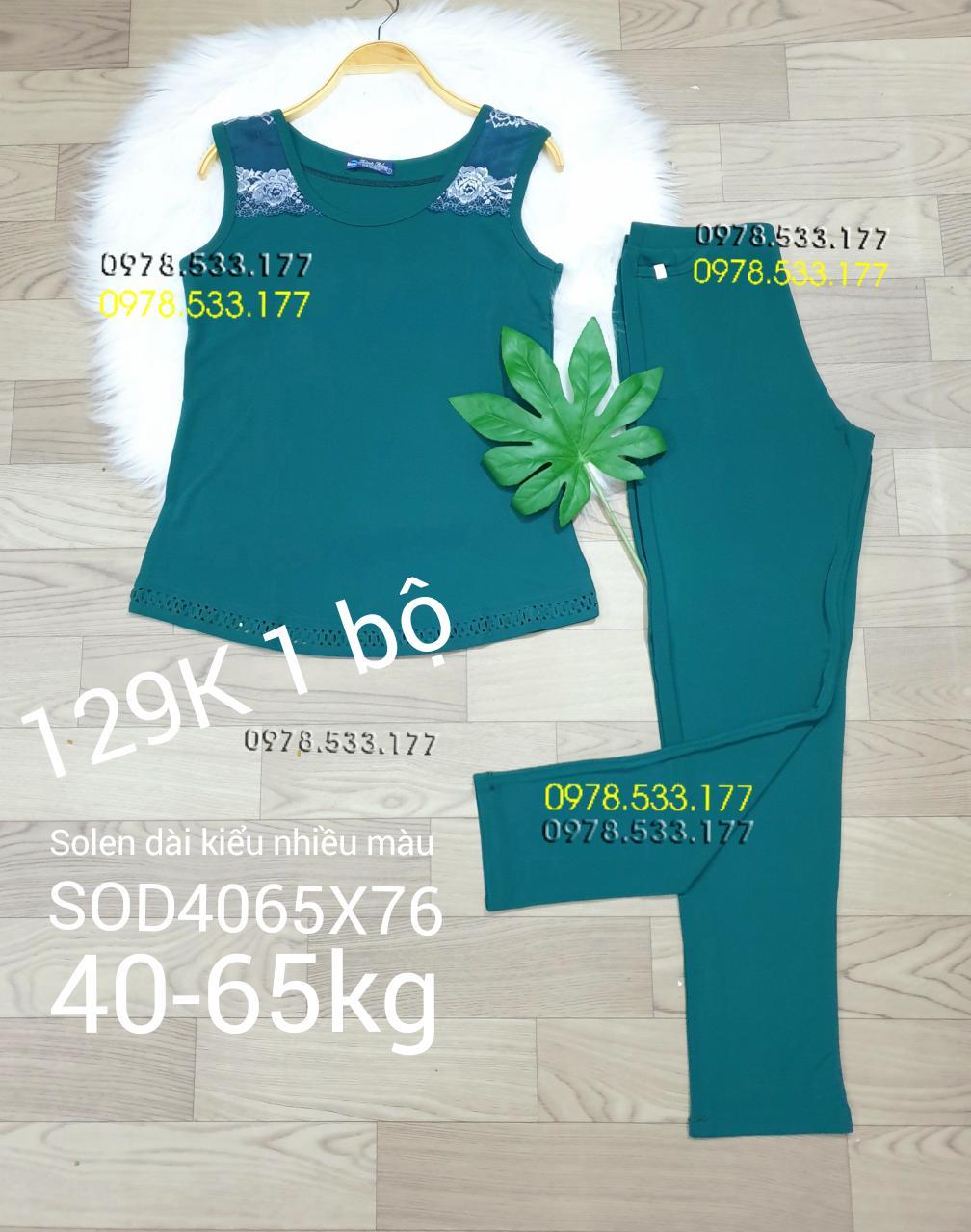 [40-65kg] Sỉ Đồ bộ mặc nhà thun solen phối kiểu đẹp - SOD4065X76
