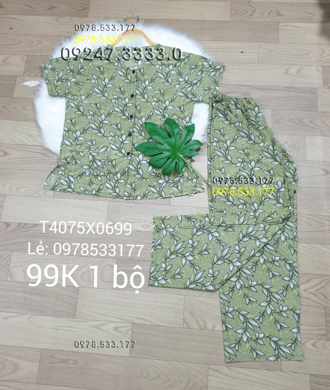 [40-75kg] Đồ bộ quần áo bà già thun lạnh cao cấp - T4075X0699