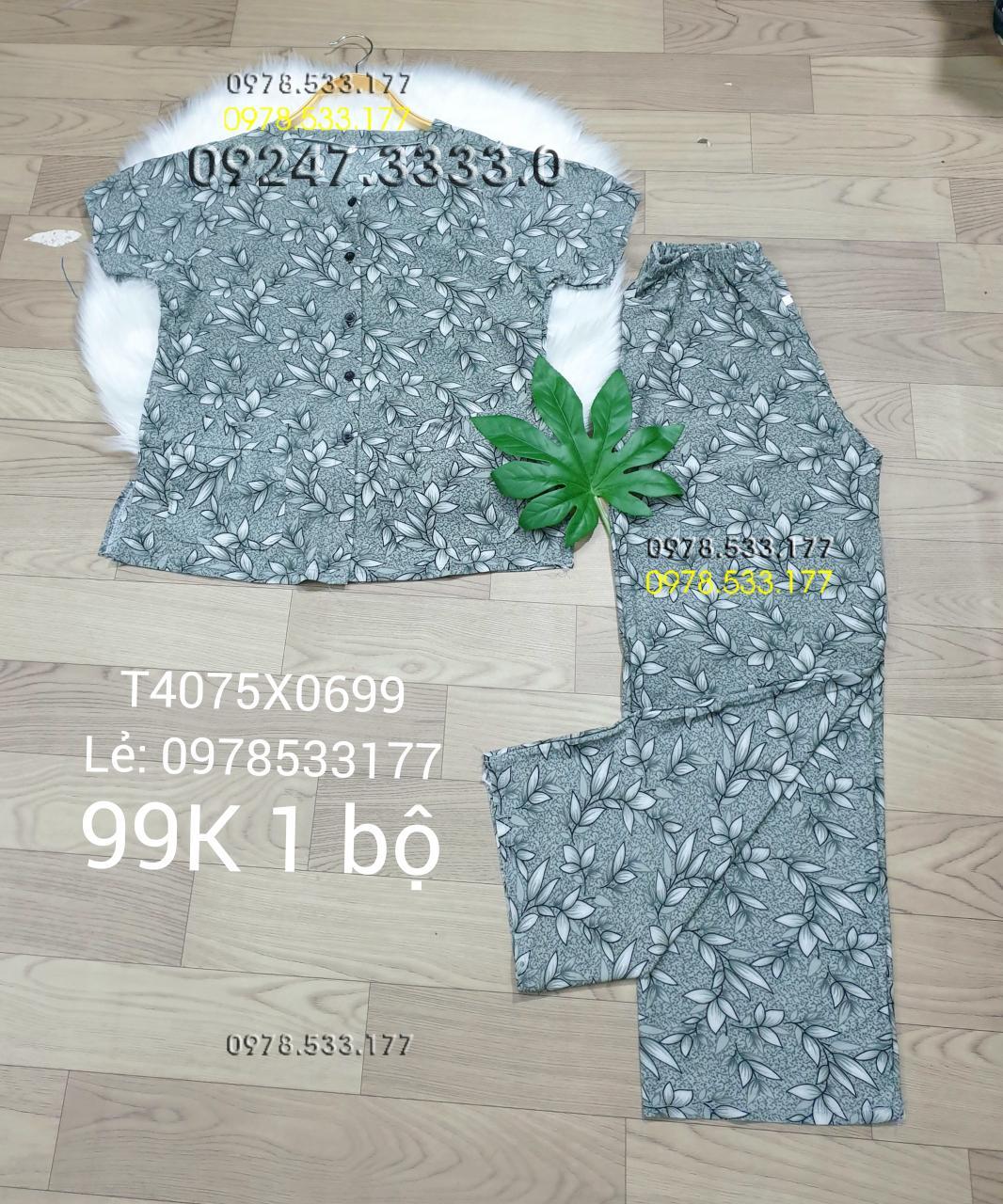 [40-75kg] Đồ bộ quần áo bà già thun lạnh cao cấp - T4075X0699