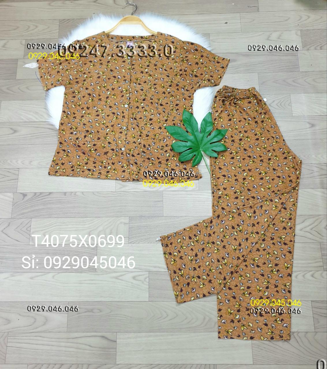 [40-75kg] Đồ bộ quần áo bà già thun lạnh cao cấp - T4075X0699