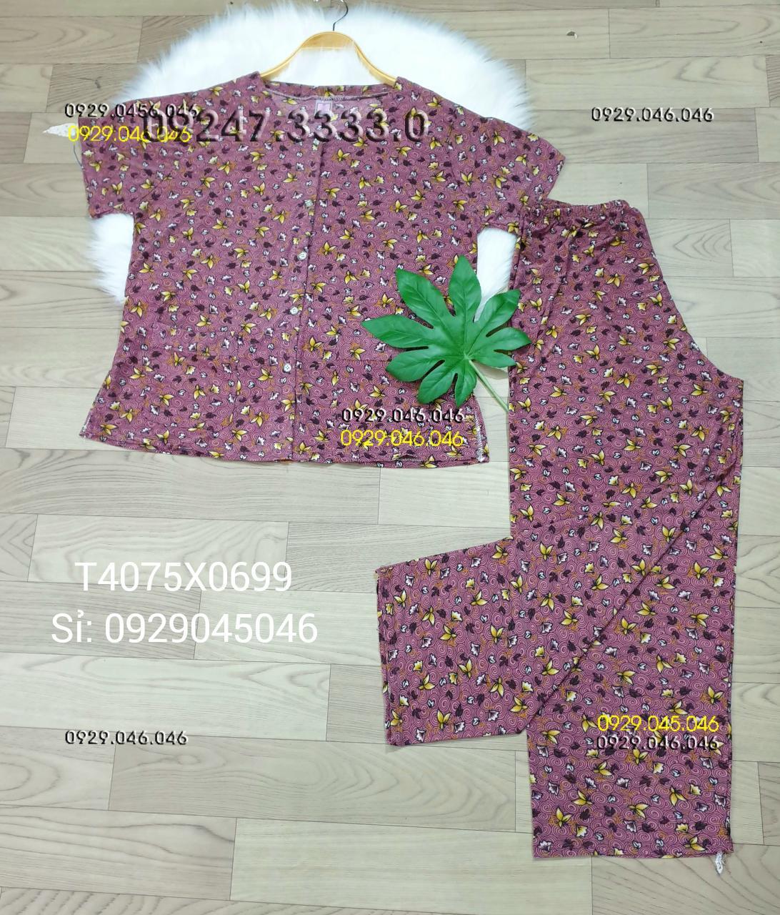 [40-75kg] Đồ bộ quần áo bà già thun lạnh cao cấp - T4075X0699