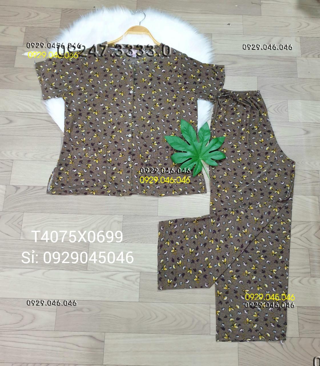 [40-75kg] Đồ bộ quần áo bà già thun lạnh cao cấp - T4075X0699