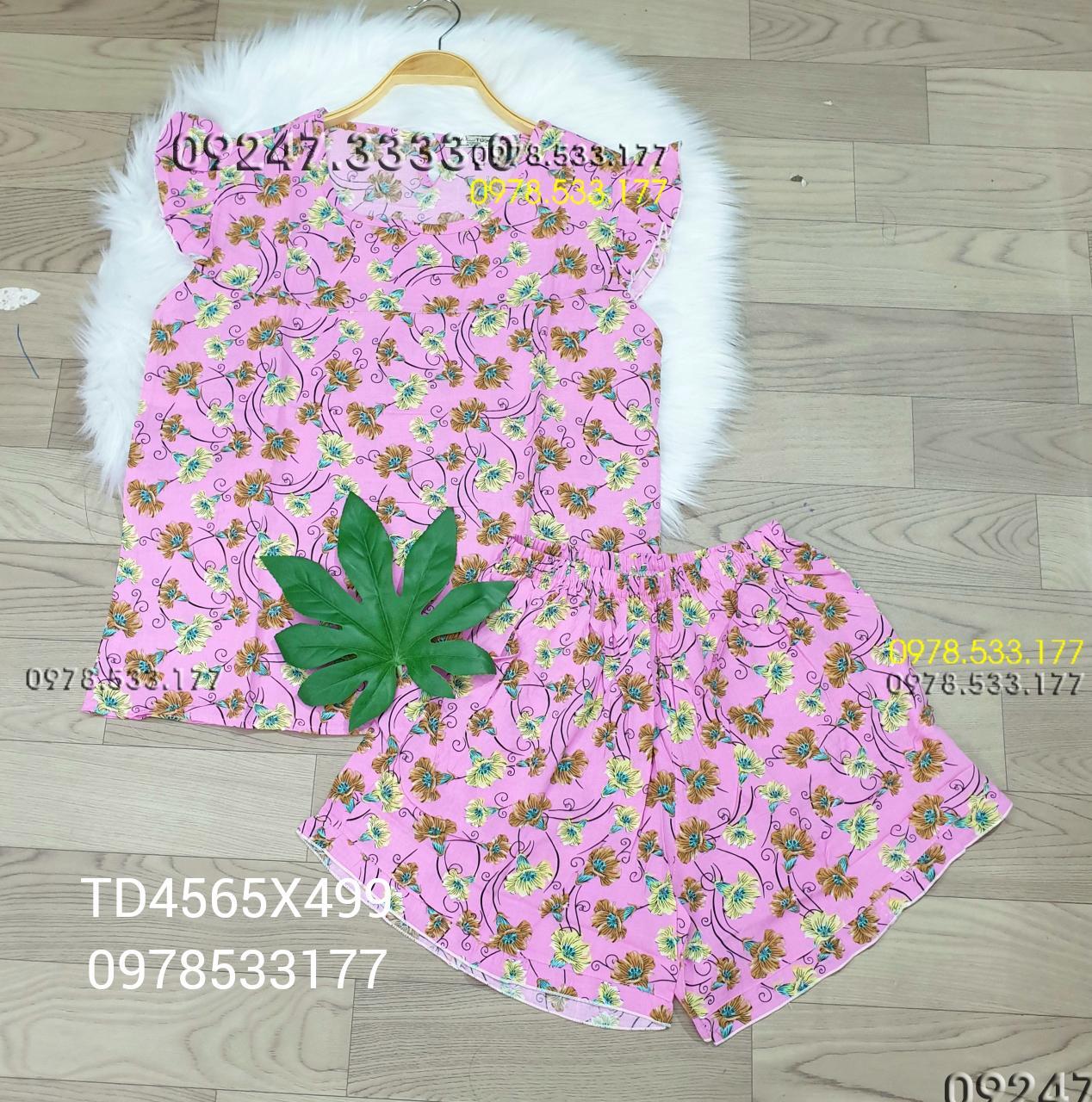 [45-65kg] Đồ bộ mặc nhà Tole đùi trẻ trung - TD4565X499