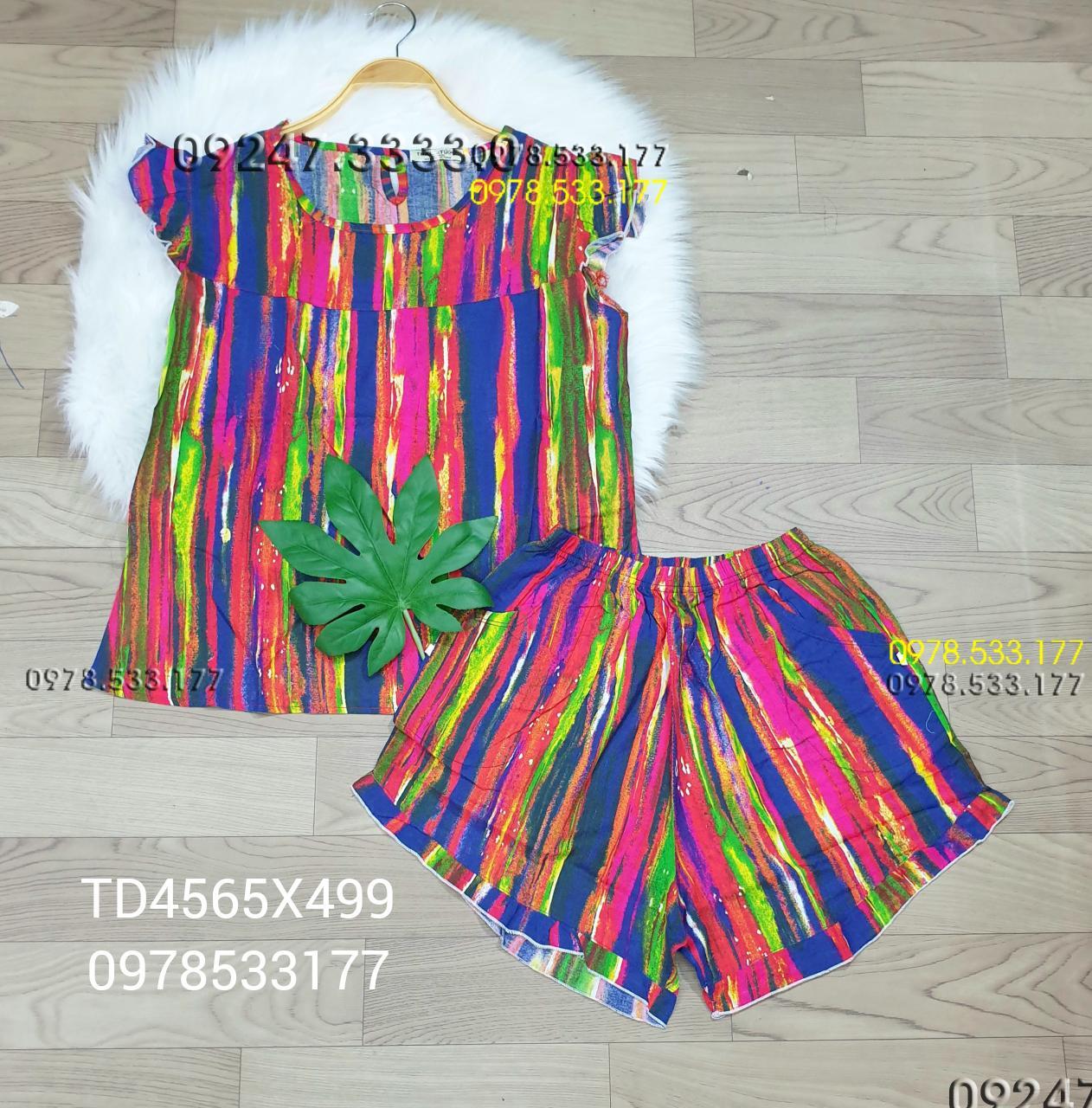 [45-65kg] Đồ bộ mặc nhà Tole đùi trẻ trung - TD4565X499