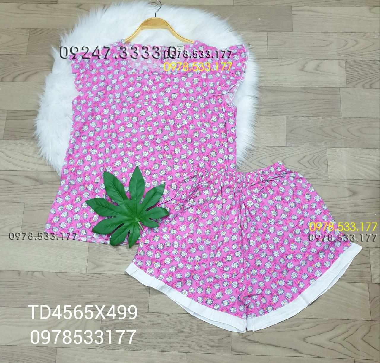 [45-65kg] Đồ bộ mặc nhà Tole đùi trẻ trung - TD4565X499