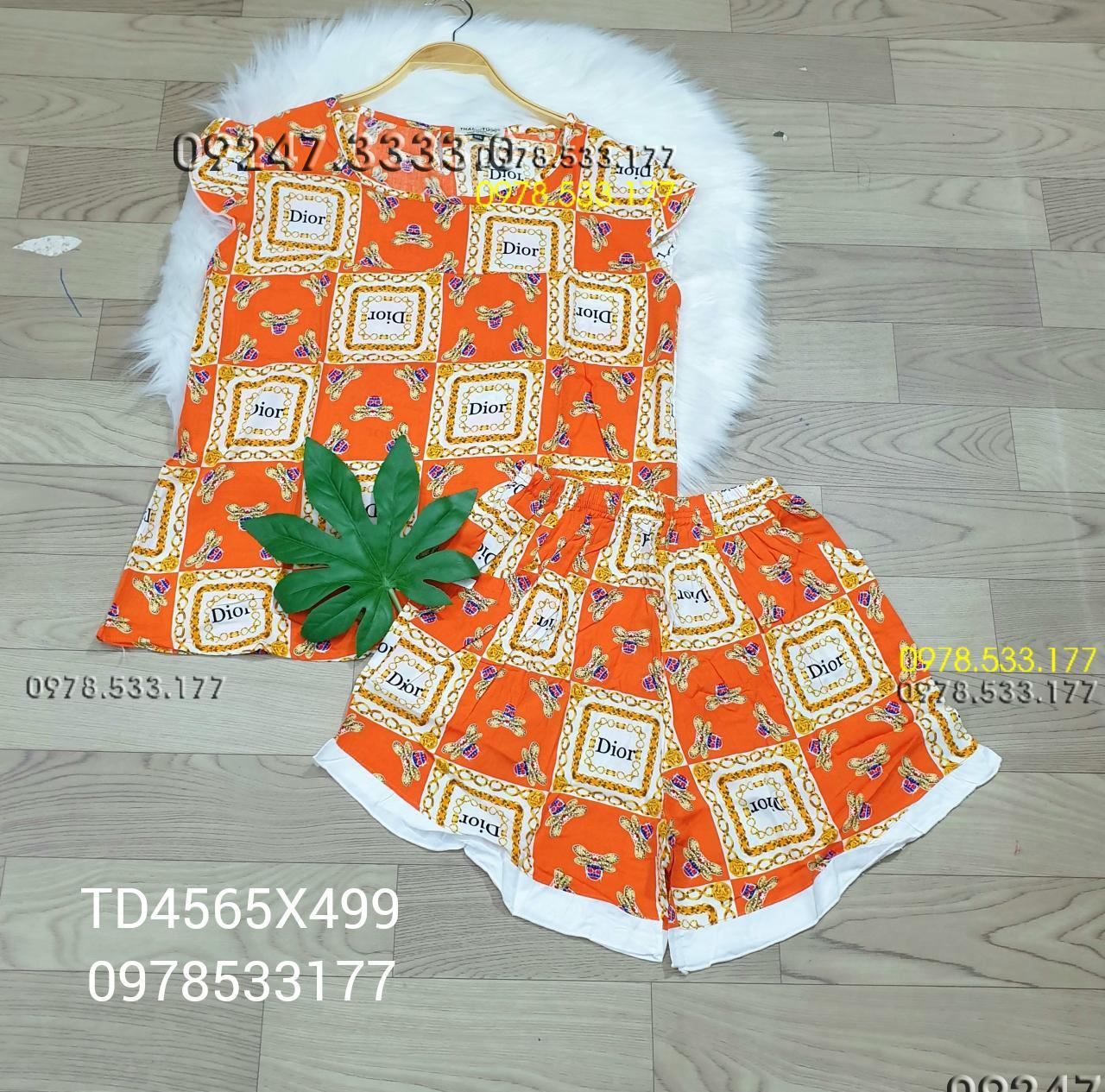 [45-65kg] Đồ bộ mặc nhà Tole đùi trẻ trung - TD4565X499