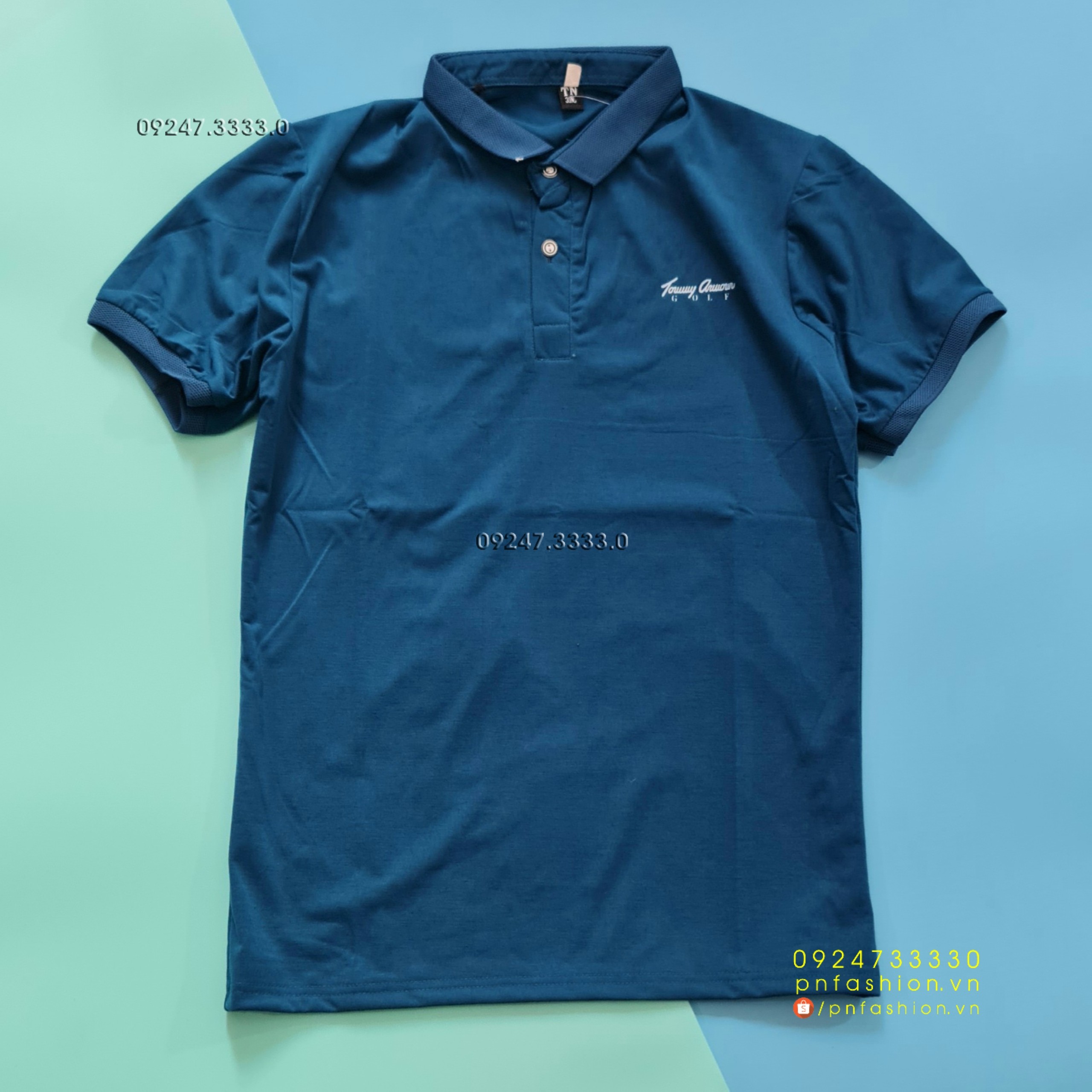 [45-50Kg] Áo thun nam có cổ thun cotton co giãn 4 chiều - PN241121-XL4550