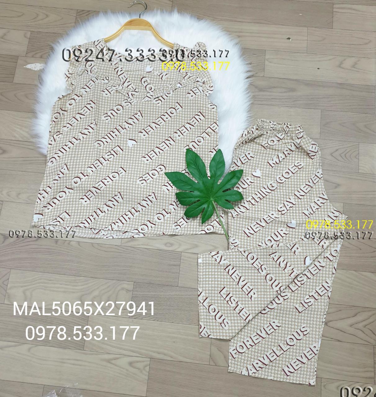 [50-65kg] Đồ bộ mặc nhà Mango 9 tấc cánh tiên trẻ trung - MAL5065X27941