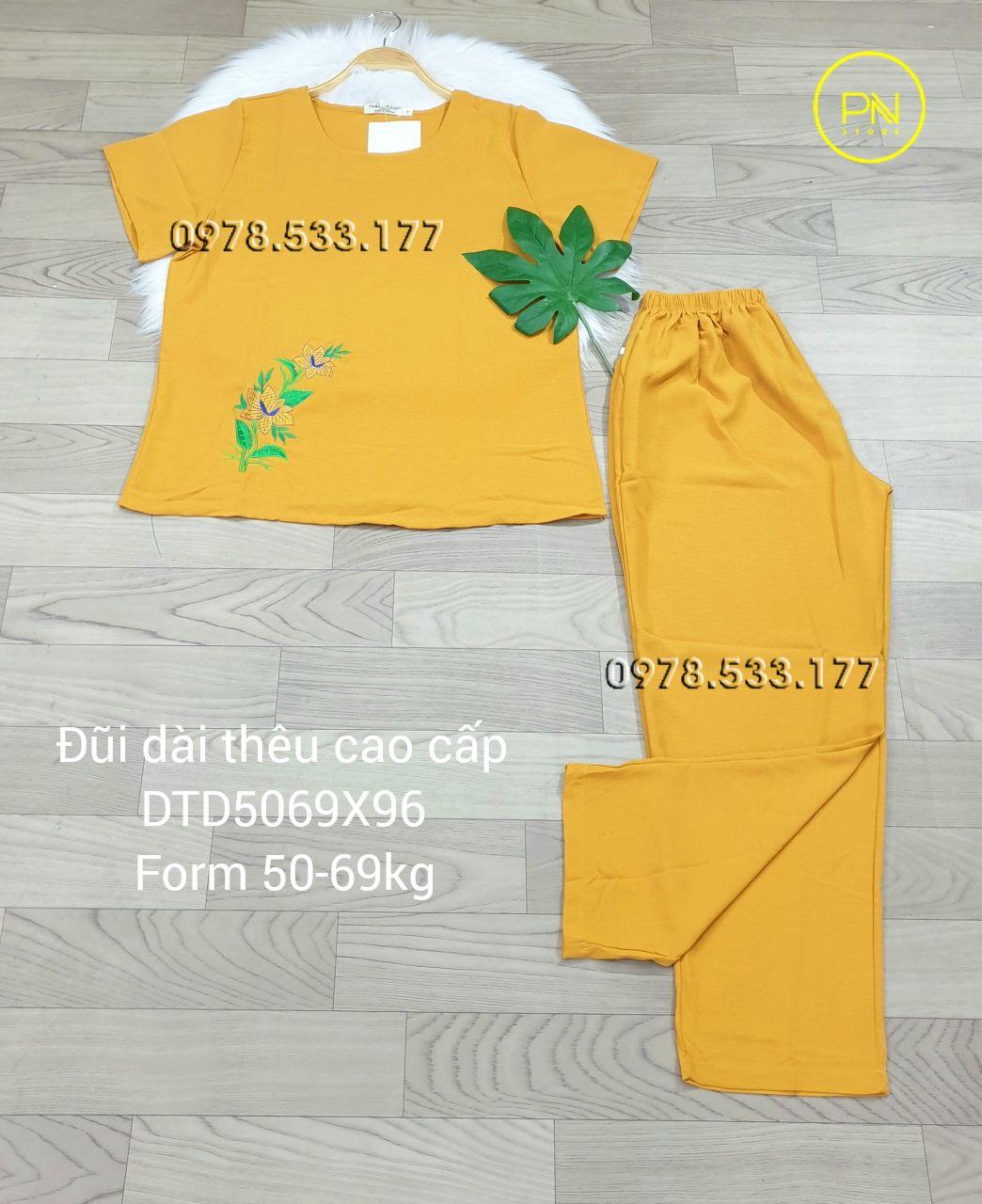 [50-69] Đồ bộ trung niên đũi dài thêu cao cấp- DTD5069X96