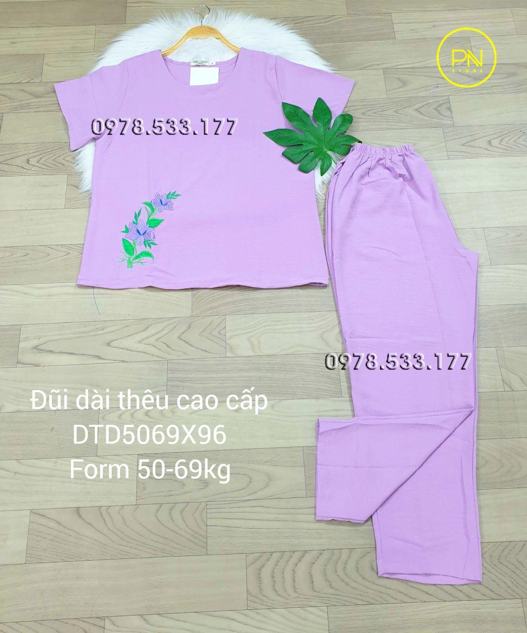 [50-69] Đồ bộ trung niên đũi dài thêu cao cấp- DTD5069X96