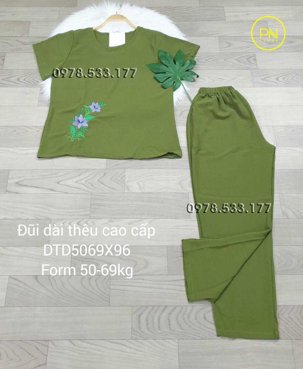 [50-69] Đồ bộ trung niên đũi dài thêu cao cấp- DTD5069X96