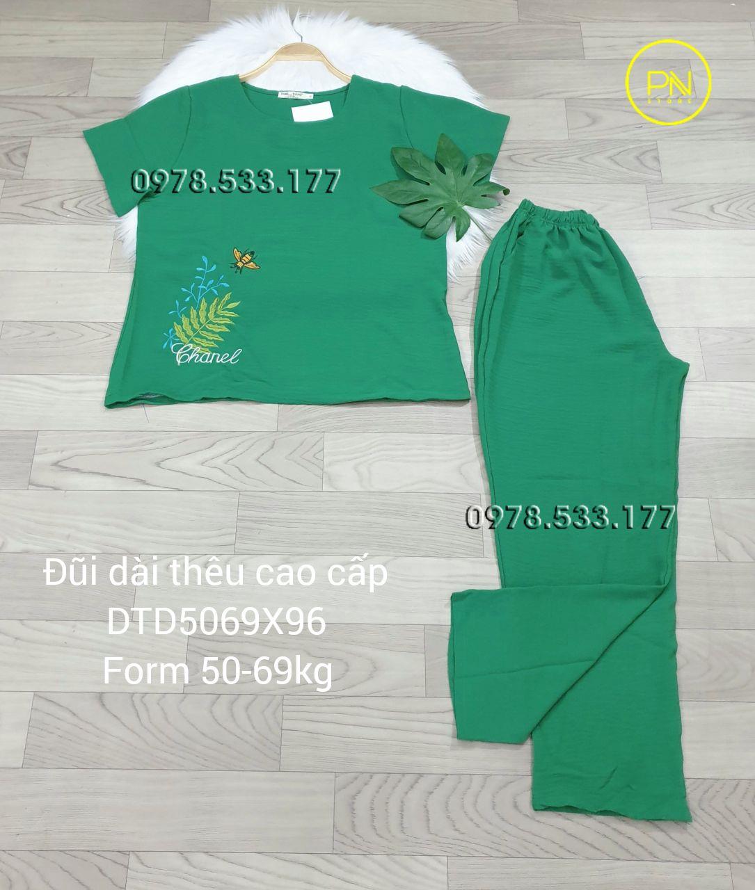 [50-69] Đồ bộ trung niên đũi dài thêu cao cấp- DTD5069X96