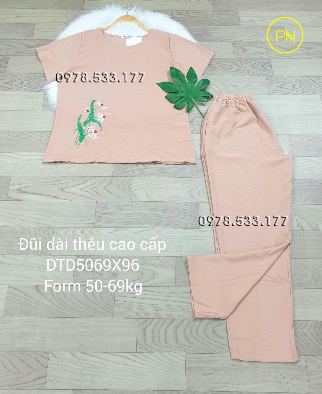 [50-69] Đồ bộ trung niên đũi dài thêu cao cấp- DTD5069X96