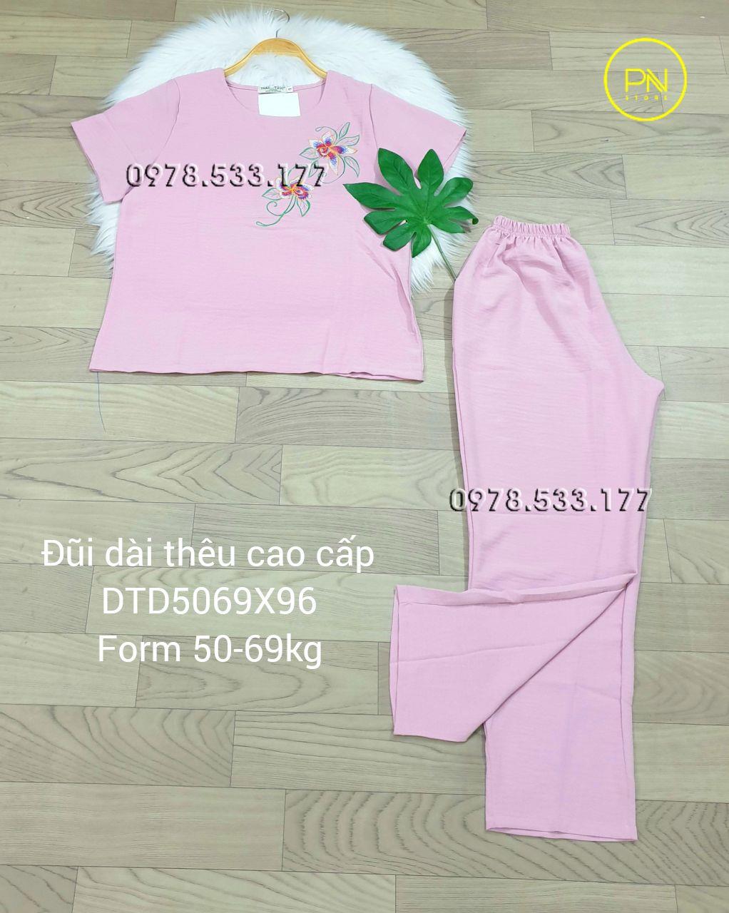 [50-69] Đồ bộ trung niên đũi dài thêu cao cấp- DTD5069X96