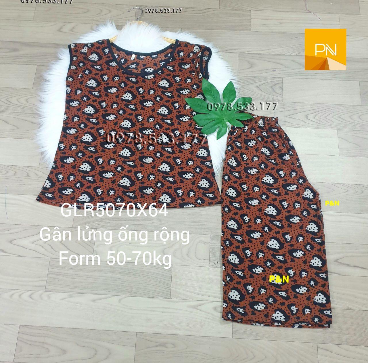 [50-70kg] Đồ bộ trung niên gân lửng ống rộng đẹp cao cấp - GLR5070X64