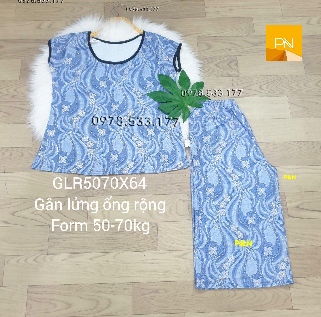 [50-70kg] Đồ bộ trung niên gân lửng ống rộng đẹp cao cấp - GLR5070X64