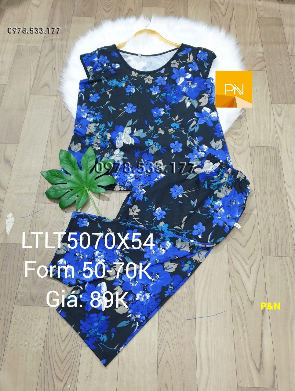 [50-70kg] Đồ bộ trung niên lạnh thái lửng túm bông đẹp - LTLT5070X54