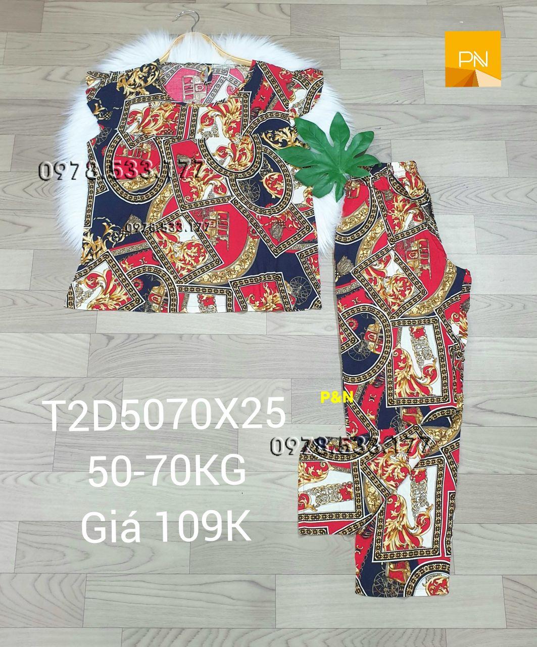 [50-70kg] Đồ bộ trung niên mặc nhà tole 2 da quần dài đẹp sang trọng - T2D5070X25