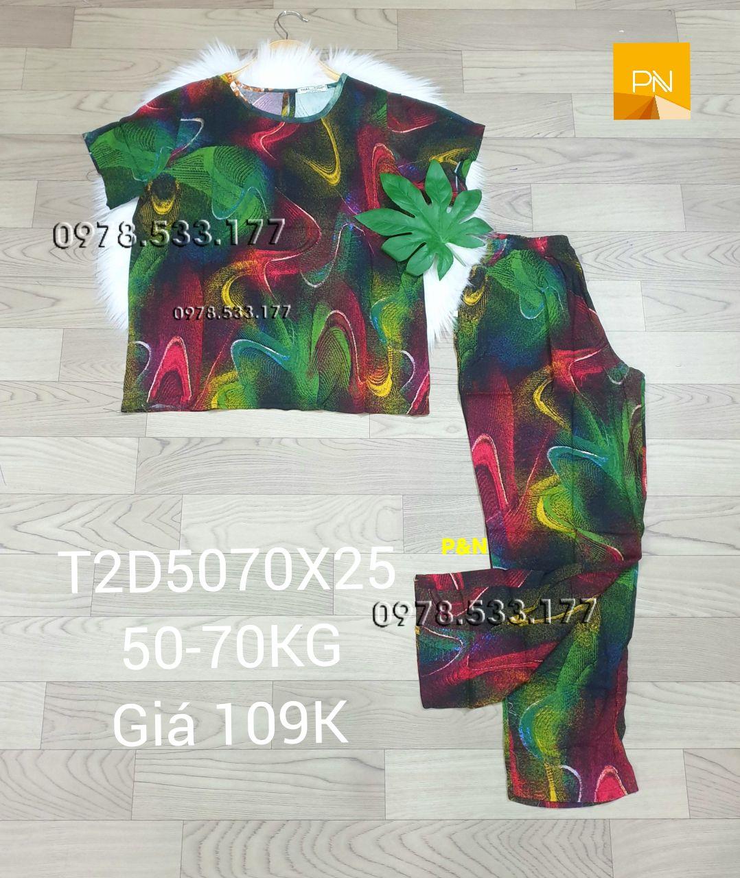 [50-70kg] Đồ bộ trung niên mặc nhà tole 2 da quần dài đẹp sang trọng - T2D5070X25