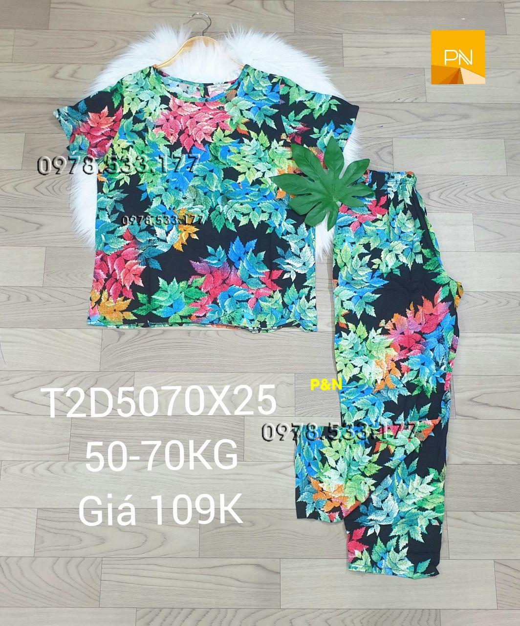 [50-70kg] Đồ bộ trung niên mặc nhà tole 2 da quần dài đẹp sang trọng - T2D5070X25