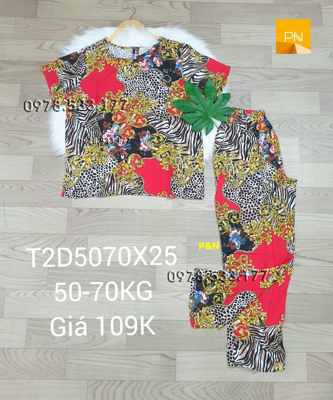 [50-70kg] Đồ bộ trung niên mặc nhà tole 2 da quần dài đẹp sang trọng - T2D5070X25